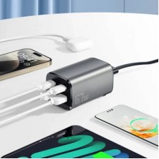 Зарядний пристрій Essager 2xUSB-C + 2xUSB 67W GaN (ECT2AC-JYB0G-Z) - Фото