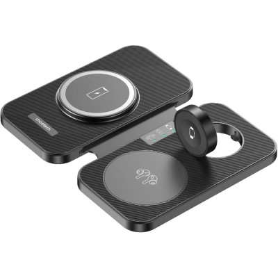 Зарядное устройство Choetech Wireless magnetic 3-in-1 15W black (T616-F)