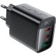 Зарядний пристрій Acefast 2xUSB-C + 1xUSB 67W GaN black (6974316284048)