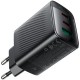 Зарядний пристрій Acefast 2xUSB-C + 1xUSB 67W GaN black (6974316284048)