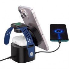 Зарядное устройство Canyon 4-in-1 wireless charging stand 30W + charger 65W + cable 1.0m black (CNS-WCS405B) - Фото
