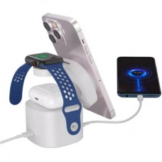 Зарядное устройство Canyon 4-in-1 wireless charging stand 30W + cable 1.0m white (CNS-WCS405WW/A) - Фото