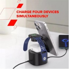 Зарядное устройство Canyon 4-in-1 wireless charging stand 30W + cable 1.0m white (CNS-WCS405WW/A) - Фото