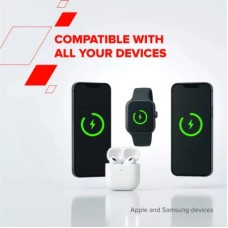 Зарядное устройство Canyon 4-in-1 wireless charging stand 30W + cable 1.0m white (CNS-WCS405WW/A) - Фото