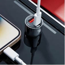 Зарядний пристрій XO 1xUSB-C PD65W + 1xUSB 30 W Tarnish (CC58.tranish) - Фото