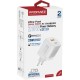 Зарядний пристрій Promate USBC PD25W + USBA QC3.0 18 W White (powerport-25ac.white)