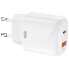 Зарядний пристрій XO 1xUSB-C PD20W + 1xUSB QC3.0 White (L158.white) - Фото