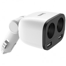 Зарядний пристрій HOCO HOCO Z28 Power ocean 2xUSB + display White (6957531091967) - Фото