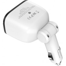 Зарядний пристрій HOCO HOCO Z28 Power ocean 2xUSB + display White (6957531091967) - Фото