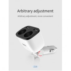 Зарядний пристрій HOCO HOCO Z28 Power ocean 2xUSB + display White (6957531091967) - Фото