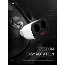 Зарядний пристрій HOCO HOCO Z28 Power ocean 2xUSB + display White (6957531091967) - Фото