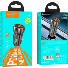 Зарядний пристрій HOCO HOCO Z46A Blue whale USB-C PD20W + USB QC 3.0 Metal Gray (6931474770332) - Фото