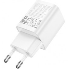 Зарядний пристрій HOCO C149A Charm 1xUSB-C PD30W + 1xUSB QC 3.0 White (6942007630337) - Фото