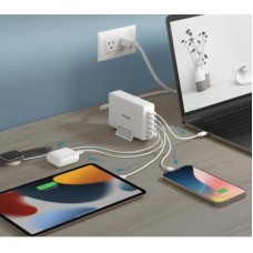Зарядний пристрій D-Link 4xUSB-C + 1xUSB PD240W GaN white (DCF-241) - Фото