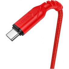 Дата кабель USB 2.0 AM to USB-C 1.0m 3A nylon X59 red HOCO (6931474744937) - Фото