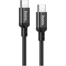 Дата кабель USB-C to USB-C 1.0m 60 W nylon X14 black HOCO (6931474752215) - Фото