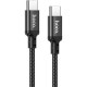 Дата кабель USB-C to USB-C 1.0m 60 W nylon X14 black HOCO (6931474752215)