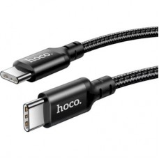 Дата кабель USB-C to USB-C 1.0m 60 W nylon X14 black HOCO (6931474752215) - Фото