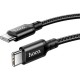 Дата кабель USB-C to USB-C 1.0m 60 W nylon X14 black HOCO (6931474752215)
