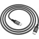Дата кабель USB-C to USB-C 1.0m 60 W nylon X14 black HOCO (6931474752215)