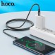 Дата кабель USB-C to USB-C 1.0m 60 W nylon X14 black HOCO (6931474752215)