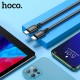 Дата кабель USB-C to USB-C 1.0m 60 W nylon X14 black HOCO (6931474752215)