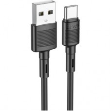 Дата кабель USB 2.0 AM to USB-C 1.0m 3A PVC X83 black HOCO (6931474770905) - Фото
