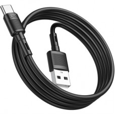 Дата кабель USB 2.0 AM to USB-C 1.0m 3A PVC X83 black HOCO (6931474770905) - Фото