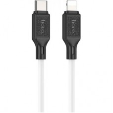 Дата кабель USB-C to Lightning 1.0m Cool silicone PD 20W X90 white HOCO (6931474788399) - Фото