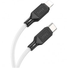 Дата кабель USB-C to Lightning 1.0m Cool silicone PD 20W X90 white HOCO (6931474788399) - Фото