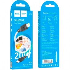 Дата кабель USB-C to Lightning 1.0m Cool silicone PD 20W X90 white HOCO (6931474788399) - Фото