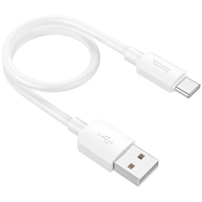 Дата кабель USB 2.0 AM to USB-C 0.25m Hyper 27 W X96 white HOCO (6942007609418)