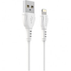 Дата кабель USB 2.0 AM to Lightning 1.0m 2.4A PVC BX51 white BOROFONE (6931474743909) - Фото