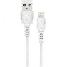 Дата кабель USB 2.0 AM to Lightning 1.0m 2.4A PVC BX51 white BOROFONE (6931474743909) - Фото