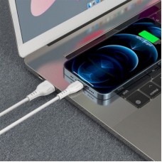 Дата кабель USB 2.0 AM to Lightning 1.0m 2.4A PVC BX51 white BOROFONE (6931474743909) - Фото