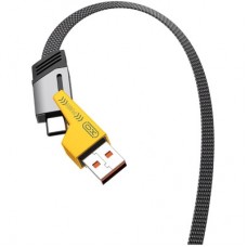 Дата кабель USB-C + USB A to USB-C + Lightning XO (NB283-CAI.gray) - Фото