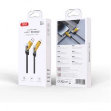 Дата кабель USB-C + USB A to USB-C + Lightning XO (NB283-CAI.gray) - Фото
