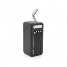 Батарея универсальная ACL 80000mAh, 4xUSB, 4 кабеля(USB/Micro/Type-C/Lighting), 1,4кг, Black (PW-94) - Фото
