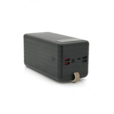Батарея универсальная ACL 80000mAh, 4xUSB, 4 кабеля(USB/Micro/Type-C/Lighting), 1,4кг, Black (PW-94) - Фото
