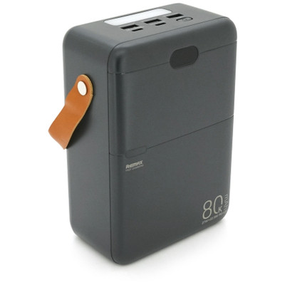 Батарея универсальная Remax 80000mAh, PD, QC/27W+22.5W, 3*USB, Type-C, Black (RPP-118)