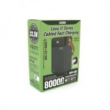 Батарея універсальна Remax 8000 mAh, 20 W, 3*USB+Type-C+Lighting, Black (RPP-566) - Фото