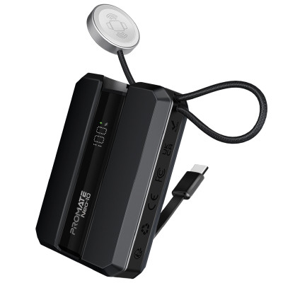 Батарея універсальна Promate 10000 mAh PD/30W, iWatch charging (neo-10.black)