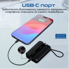 Батарея універсальна Promate 10000 mAh PD/30W, iWatch charging (neo-10.black) - Фото