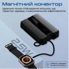 Батарея універсальна Promate 10000 mAh PD/30W, iWatch charging (neo-10.black) - Фото