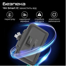 Батарея універсальна Promate 10000 mAh PD/20W (powerup-10duo.black) - Фото