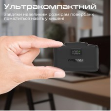 Батарея універсальна Promate 10000 mAh PD/20W (powerup-10duo.black) - Фото
