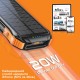 Батарея универсальная Promate 10000mAh PD/20W, QC/3/0, Solar, QI, IP65 (solartank-10pdqi.black)