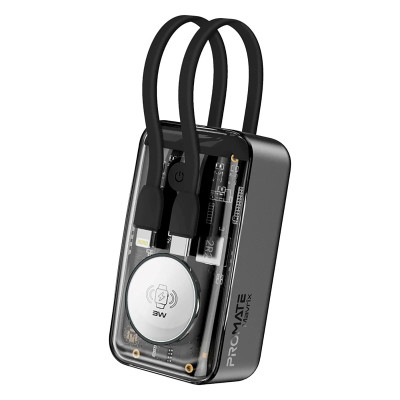 Батарея универсальная Promate 10000mAh PD/35W, iWatch charging (mavrix.black)