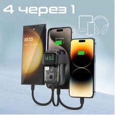 Батарея універсальна Promate 10000 mAh PD/35W, iWatch charging (mavrix.black) - Фото