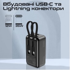 Батарея універсальна Promate 10000 mAh PD/35W, iWatch charging (mavrix.black) - Фото